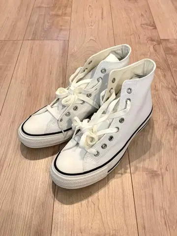 새상품 컨버스 에딕트 척테일러 캔버스 하이 화이트 별 세 개