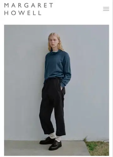 MARGARET HOWELL 린넨 울 스웨터 터틀넥 L