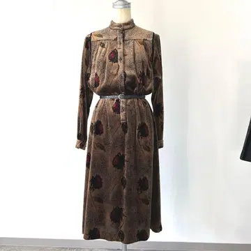 쇼와 레트로 원피스 벨로아