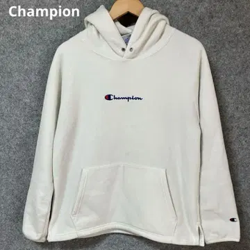 Champion 후드 부착 후드티 화이트