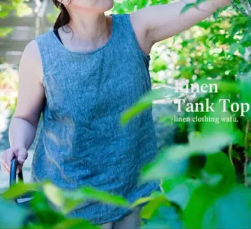 wafe 린넨 샴브레이 네이비 겨드랑이 땀 대책의 구세주 요시 탱크