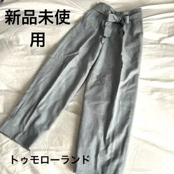 미사용 새상품 투모로우랜드 TOMORROWLAND 그레이 팬츠 리본 포함