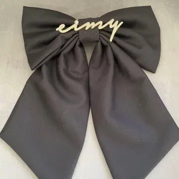 twinkle eimy 리본 머리핀 BLACK