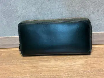 다크 그린 장지갑 골드 지퍼