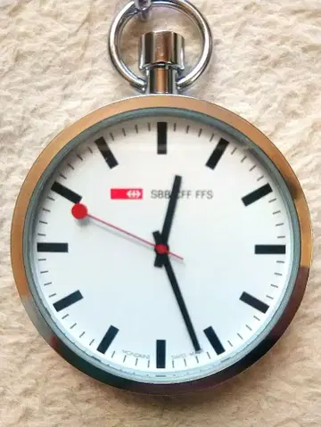 Mondaine SBB CFF FFS 회중시계 체인 포함