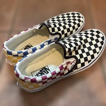 Vans 체커 크레이지 패턴 라메 슬립온 91/2