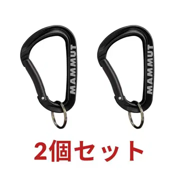 2개 세트 MAMMUT 미니 카라비너 281000320 블랙 키링
