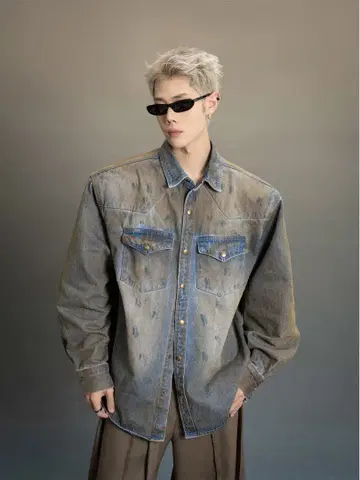 빈티지 데미지 데님 자켓