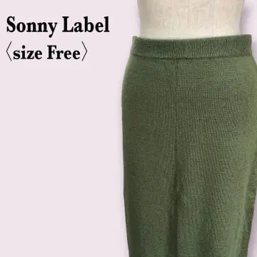 써니 레이블/어반 리서치 롱 타이트 스커트 그린 계열 울 15