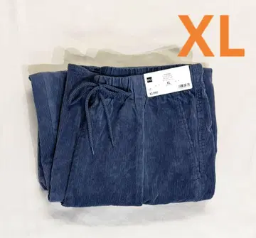 GU 코듀로이 배럴 레그 이지 팬츠 XL 사이즈 블루 새상품 지유