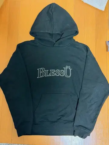 [ 완판템 ] BlessU 블레스유 블랙 후드티 M