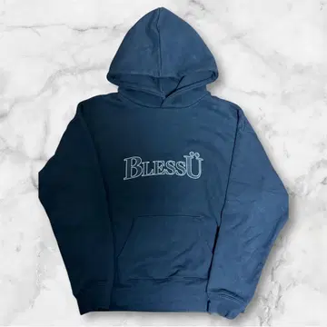 [ 완판템 ] BlessU 블레스유 블랙 후드티 M 새상품급