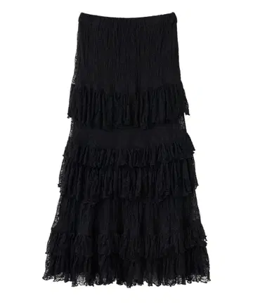 완판 코코딜 택 포함 새상품 M 사이즈 레이스 티어드 머메이드 스커트