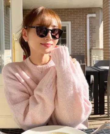 핑크 니트 스웨터 긴팔 루즈핏 zara