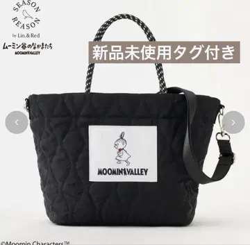 [ 택 포함 미사용 새상품 ] Moomin Valley 숄더백 블랙