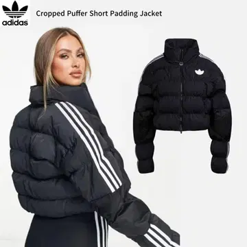 adidas 크롭 퍼퍼 자켓 숏 기장 자켓