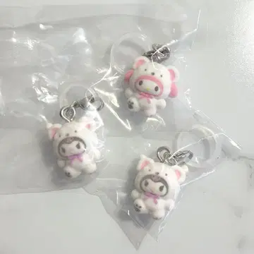 산리오 캐릭터즈 메지루시 액세서리 복슬복슬 스노우 3종