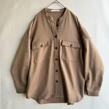 엘렌카레듀에 여성용 밴드 카라 셔츠 자켓 오버 사이즈