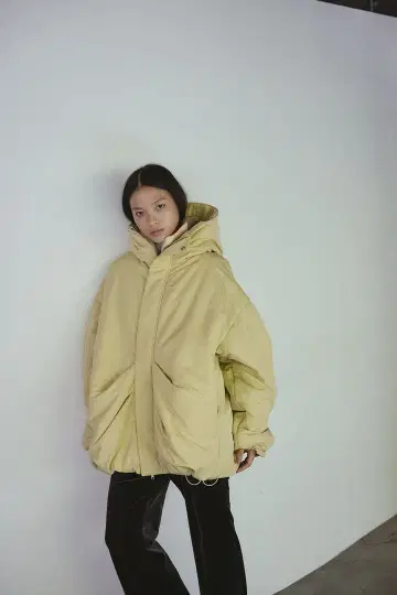 STYLEMIXER 패퍼 볼륨 코트 yellow