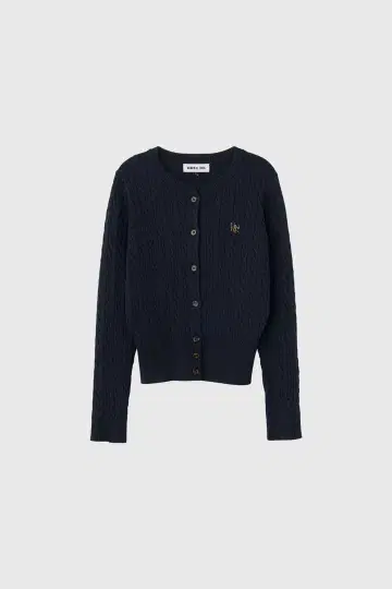 general idea 울 블렌드 케이블 짜임 가디건 네이비