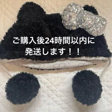 유니버설 스튜디오 재팬 USJ 키티 팬캡 모자 블랙