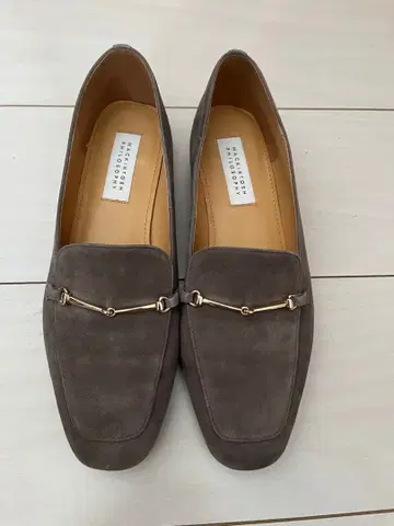 그레이지 스웨이드 로퍼 낮은 힐