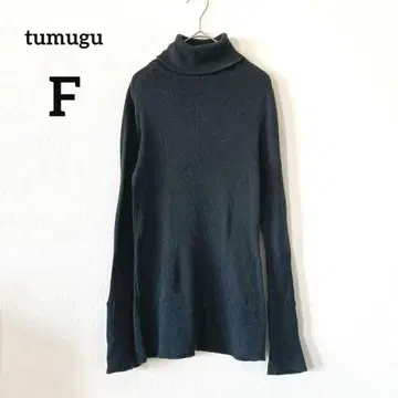 츠무구 리브 니트 블랙 긴팔 스웨터 심플 스테디셀러 터틀넥 145