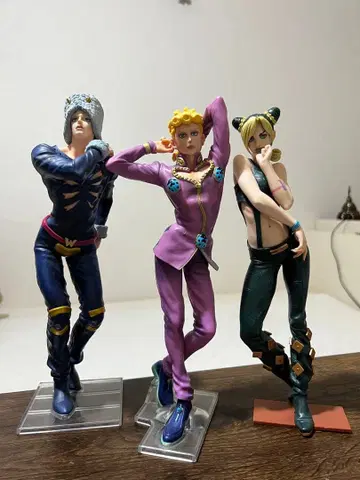 죠죠의 기묘한 모험 피규어 3체 쿠죠 죠린, 조르노 죠바나, 웨더 리포트