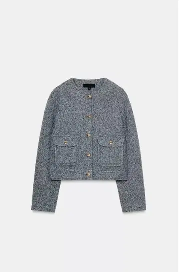 S 사이즈 ZARA 골드 버튼 부클레 자켓