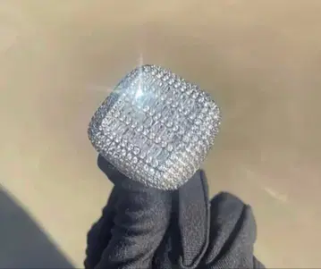 [블링블링 반지] 풀 CZ 다이아 초와이드 럭셔리 반지 실버 925