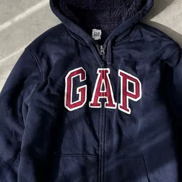 15248 GAP 자수 로고 보아 안감 지퍼 후드티