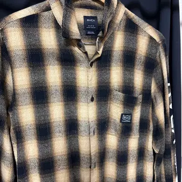 RVCA 플란넬 셔츠 블랙 베이지 체크