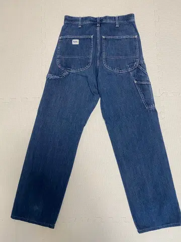 리 LS2001 XS 데님 페인터 팬츠 화이트 스티치 청바지