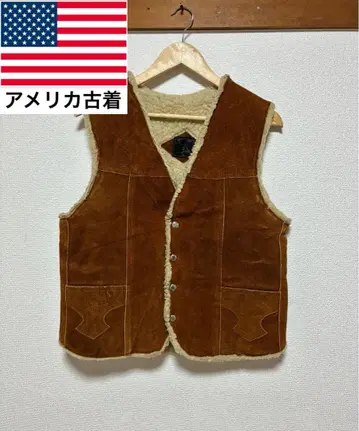 [ 구제 의류 ] 가죽 보아 베스트