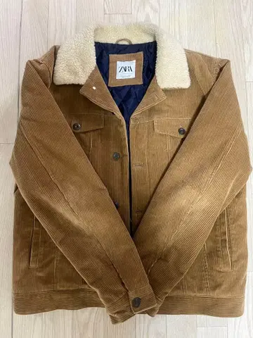 ZARA 코듀로이 자켓 보아 카라 부착