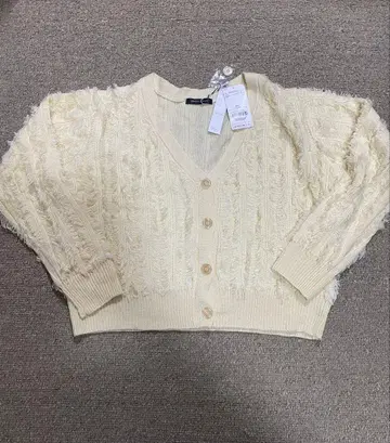 택 포함 새상품 JAYRO Jeanne Garcon 프린지 니트 가디건