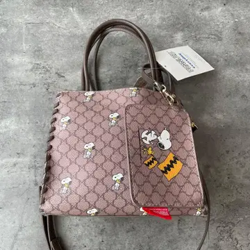 [ 택 포함 새상품 ] 스누피 숄더백 브라운