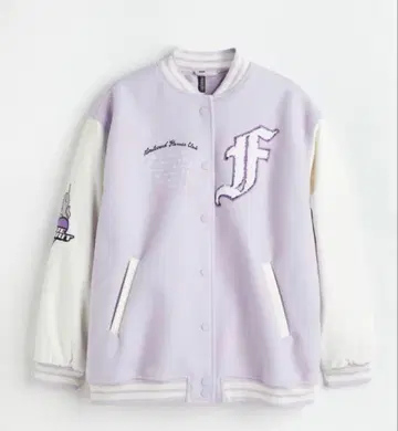 H&M 연보라 바시티 자켓