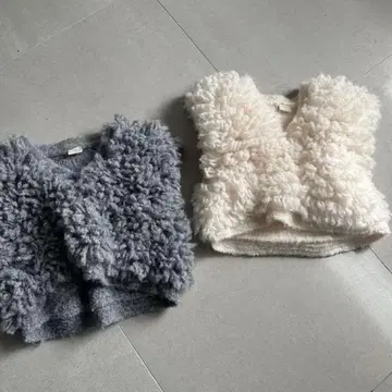 푸들 퍼 베스트 화이트