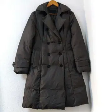 icb 심리스 트렌치형 다운 코트 카키 L 11호 롱다운