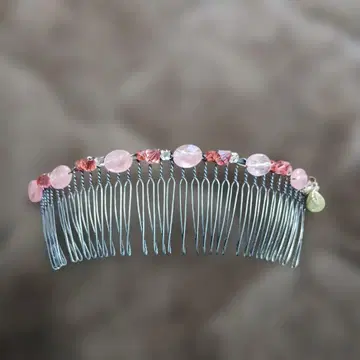 코레토마루프 핑크 스톤 헤어콤 약 15cm