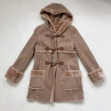 [ 컨디션 최상 ] 스나이델 snidel 베이지 더플 코트 무스탕 보아