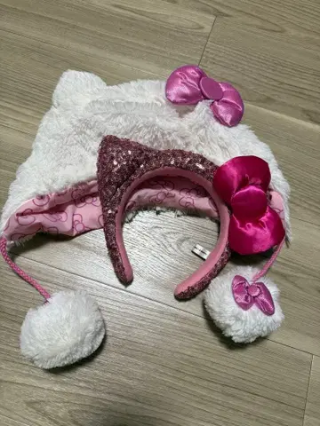 유니버설 스튜디오 재팬 헬로키티 모자 머리띠 세트