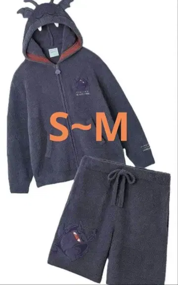 젤라피케 드래곤 퀘스트 파우더 드라키 후드티 & 하프 팬츠 세트 S~M