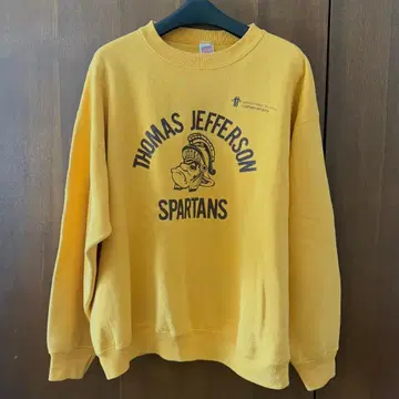 좋은 프린트 빈티지 맨투맨 SOFFE SWEATS/노랑 XL