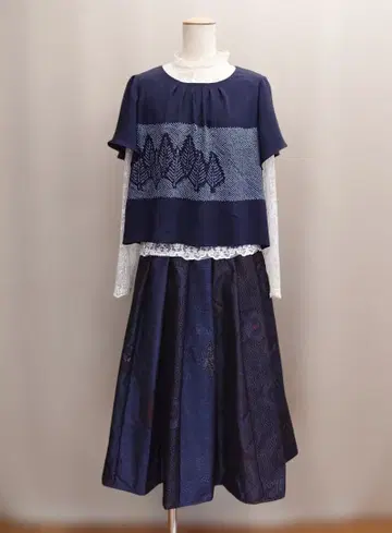 기모노 리메이크  블라우스와 턱 스커트