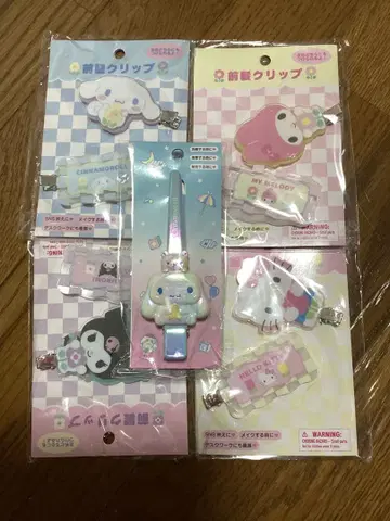 산리오 헤어 클립 세트