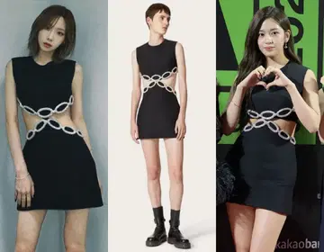 LE DIONE 블랙 미니 원피스 S