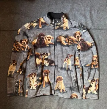 ZooFleece 플리스 자켓 개 올 패턴