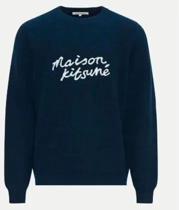 메종 키츠네 네이비 로고 스웨터